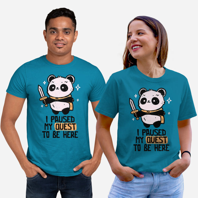 I Paused My Quest To Be Here-Unisex-Basic-Tee-koalastudio