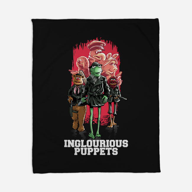 Inglourious Puppets-None-Fleece-Blanket-zascanauta