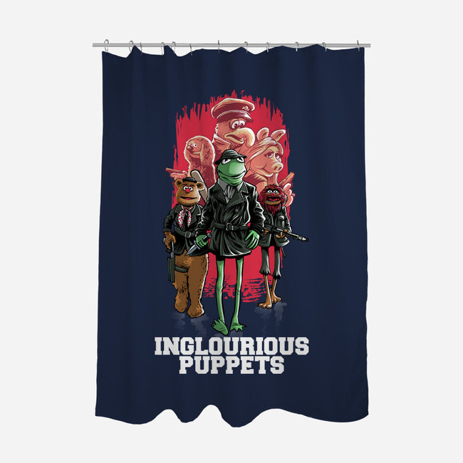 Inglourious Puppets-None-Polyester-Shower Curtain-zascanauta