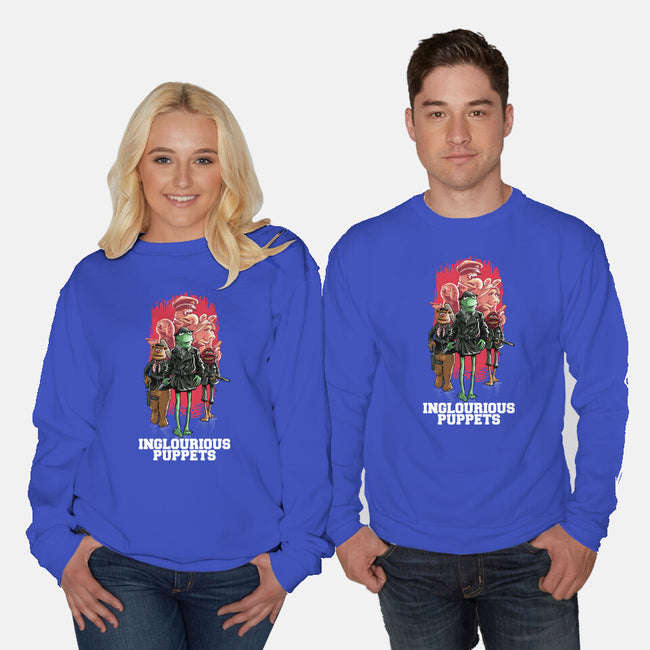 Inglourious Puppets-Unisex-Crew Neck-Sweatshirt-zascanauta