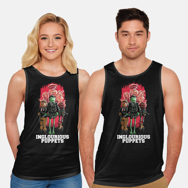 Inglourious Puppets-Unisex-Basic-Tank-zascanauta