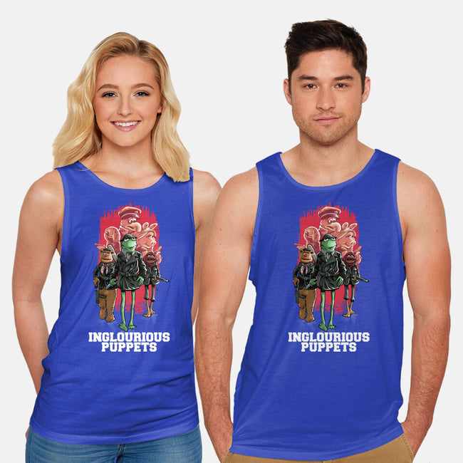 Inglourious Puppets-Unisex-Basic-Tank-zascanauta