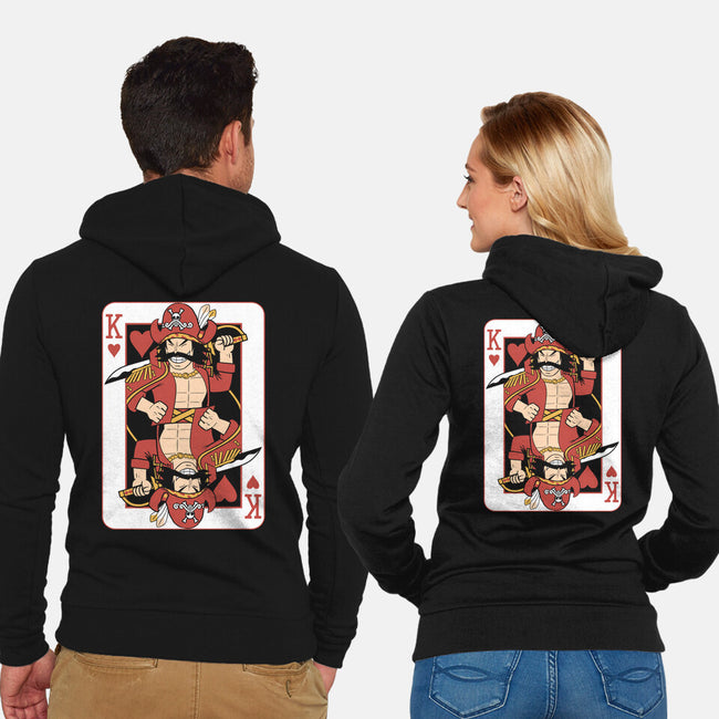 Pirate King Card-Unisex-Zip-Up-Sweatshirt-naomori