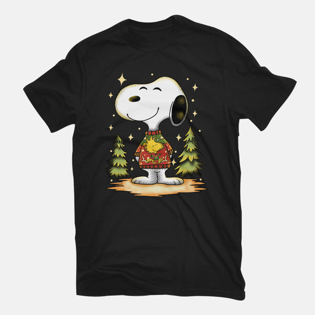 Snoopy's Cozy Christmas-Womens-Fitted-Tee-JamesQJO