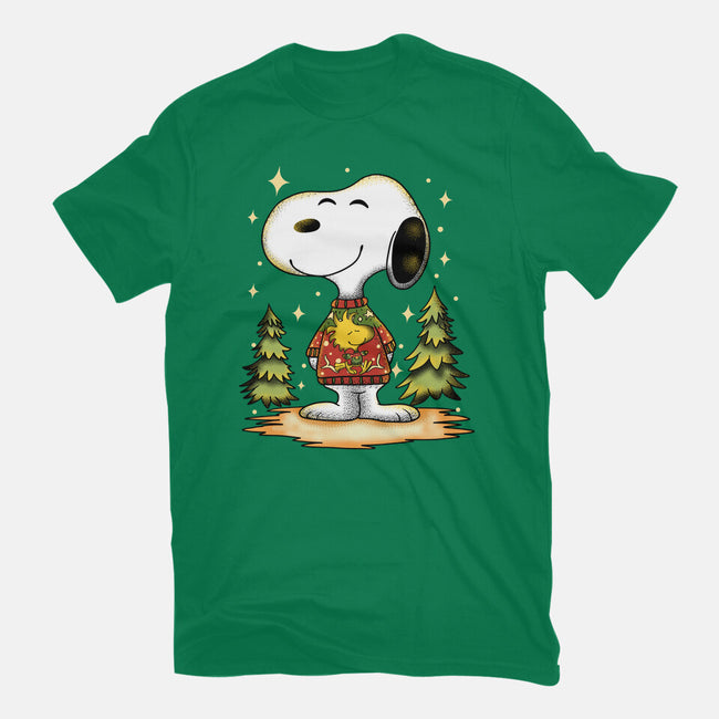 Snoopy's Cozy Christmas-Womens-Fitted-Tee-JamesQJO