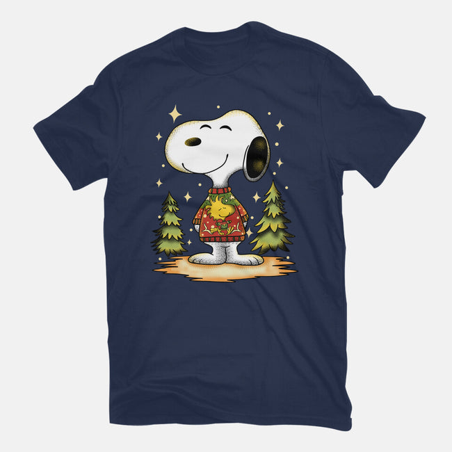 Snoopy's Cozy Christmas-Womens-Fitted-Tee-JamesQJO