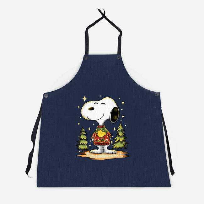 Snoopy's Cozy Christmas-Unisex-Kitchen-Apron-JamesQJO