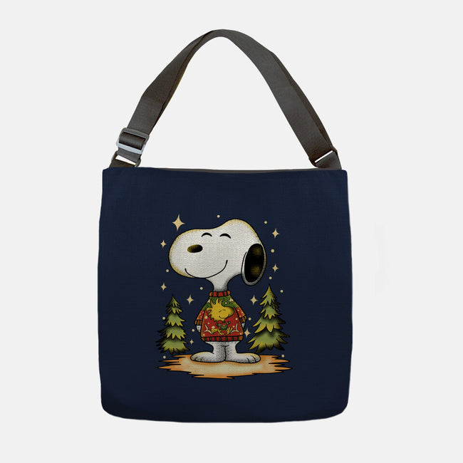 Snoopy's Cozy Christmas-None-Adjustable Tote-Bag-JamesQJO