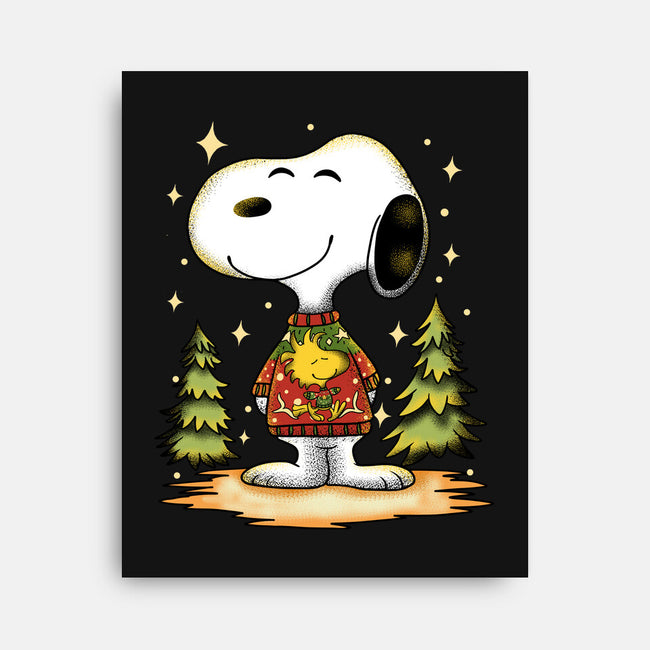 Snoopy's Cozy Christmas-None-Stretched-Canvas-JamesQJO