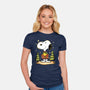 Snoopy's Cozy Christmas-Womens-Fitted-Tee-JamesQJO