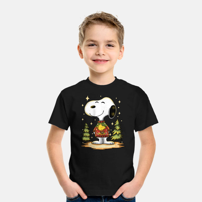 Snoopy's Cozy Christmas-Youth-Basic-Tee-JamesQJO