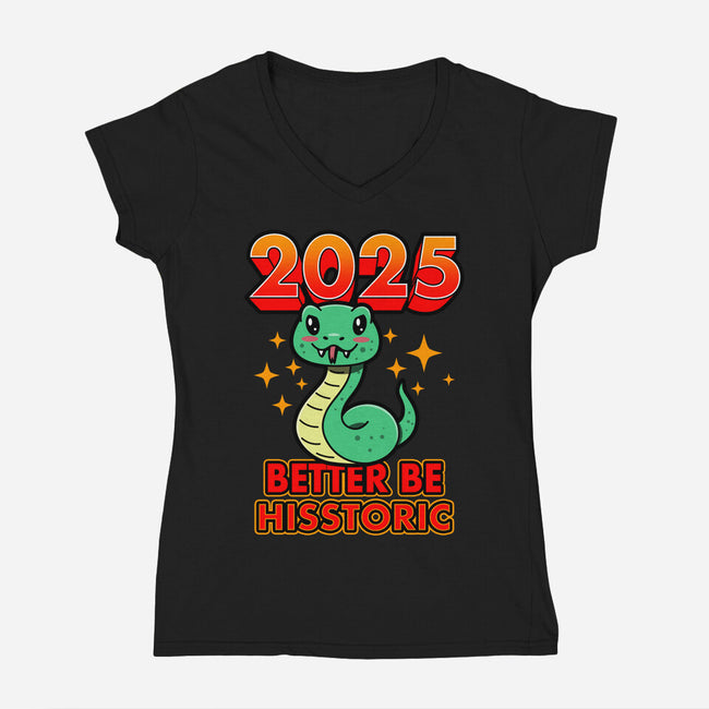 2025 Better Be Hisstoric-Womens-V-Neck-Tee-Boggs Nicolas