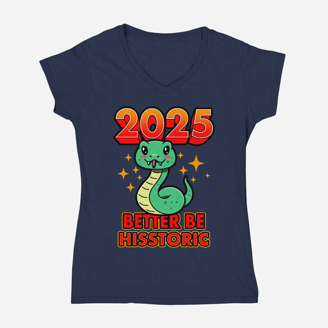 2025 Better Be Hisstoric-Womens-V-Neck-Tee-Boggs Nicolas