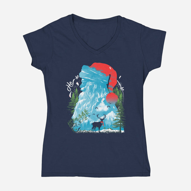 Christmas Is Here-Womens-V-Neck-Tee-constantine2454