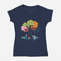 Season Tree-Womens-V-Neck-Tee-Vallina84