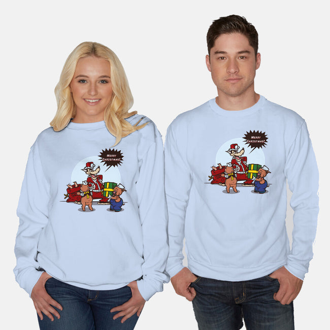 Merry Dinner-Unisex-Crew Neck-Sweatshirt-AndreusD