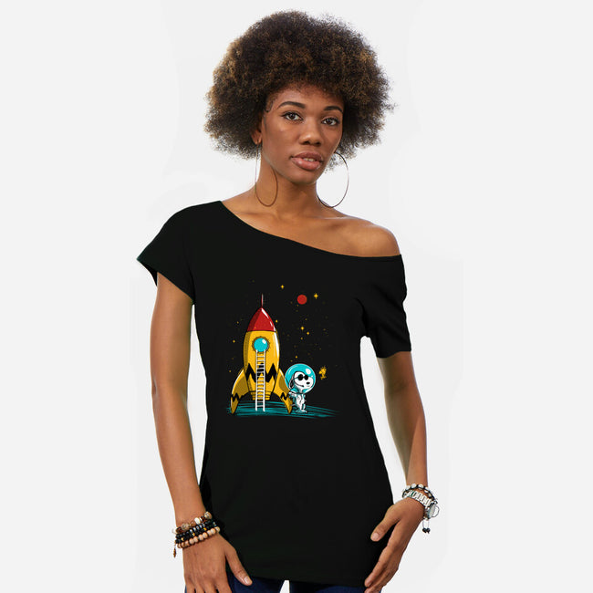 Space Explorer-Womens-Off Shoulder-Tee-kharmazero