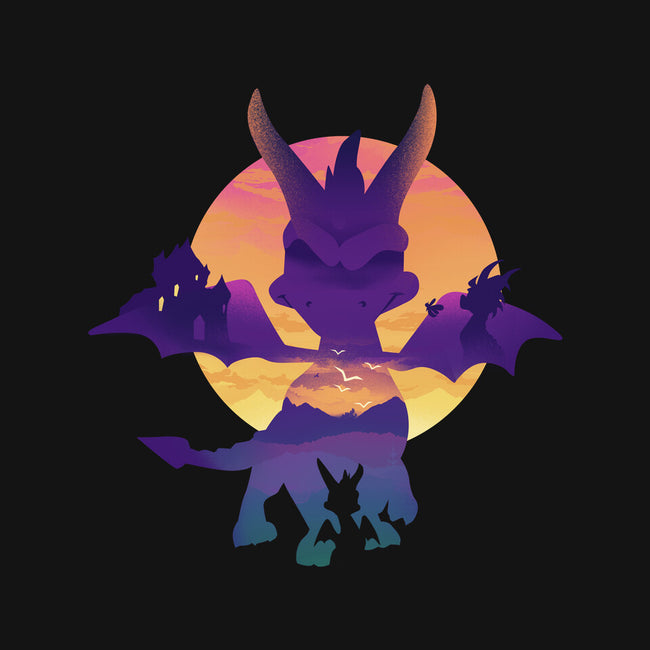 Purple Dragon-Mens-Long Sleeved-Tee-dandingeroz
