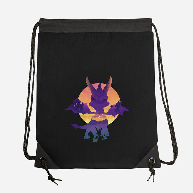 Purple Dragon-None-Drawstring-Bag-dandingeroz