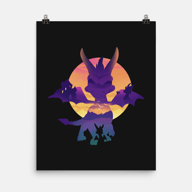 Purple Dragon-None-Matte-Poster-dandingeroz