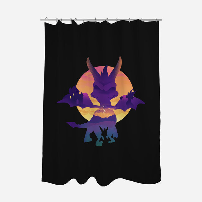 Purple Dragon-None-Polyester-Shower Curtain-dandingeroz