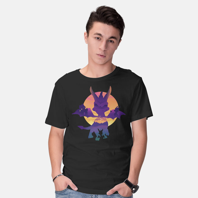 Purple Dragon-Mens-Basic-Tee-dandingeroz