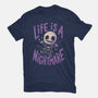 Life Is A Nightmare-Womens-Fitted-Tee-Arigatees