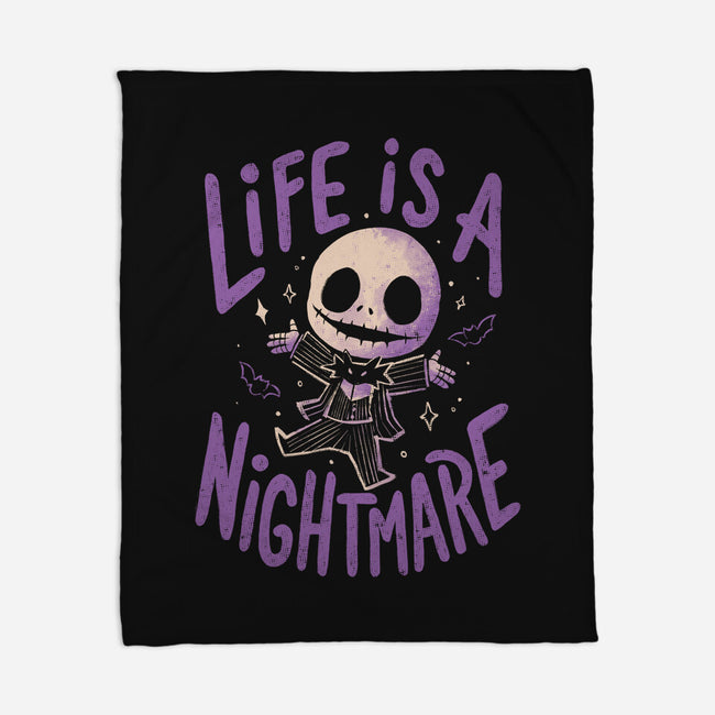 Life Is A Nightmare-None-Fleece-Blanket-Arigatees