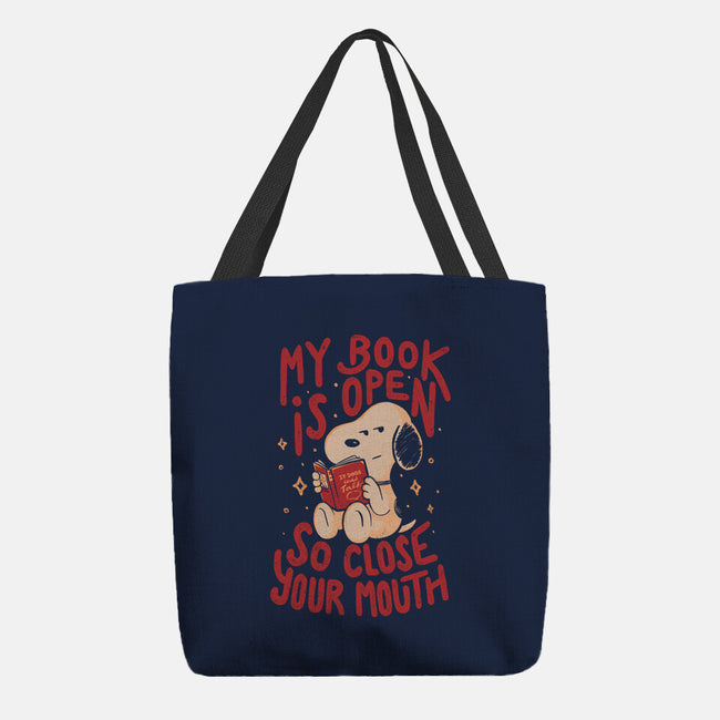 My Book Is Open-None-Basic Tote-Bag-Arigatees