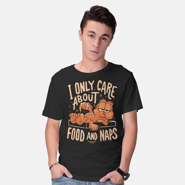 I Only Care About Food And Naps-Mens-Basic-Tee-Arigatees