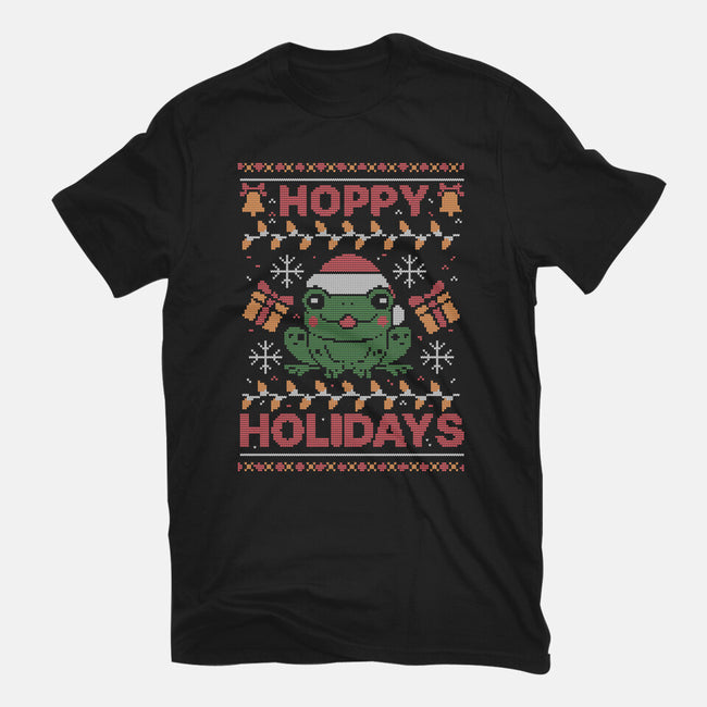 Hoppy Holidays Sweater-Unisex-Basic-Tee-eduely