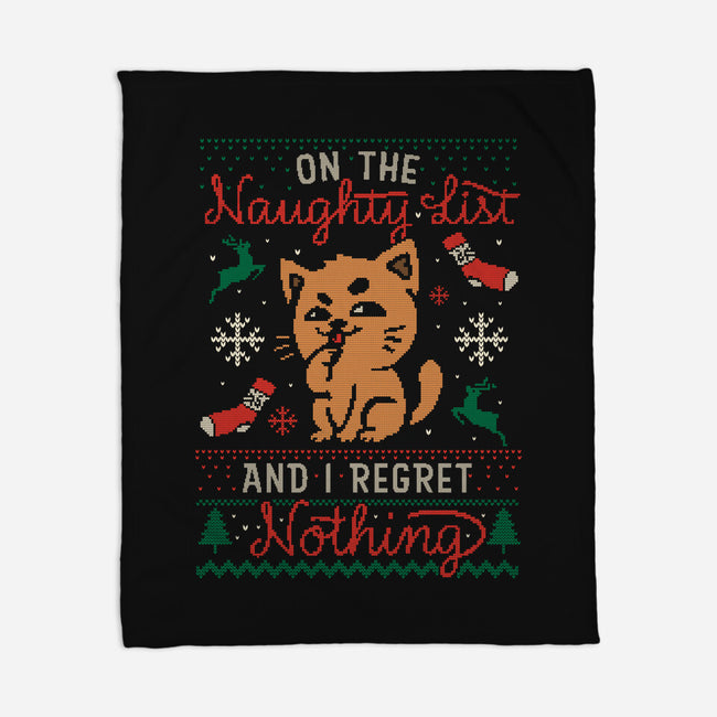 On The Naughty List-None-Fleece-Blanket-eduely