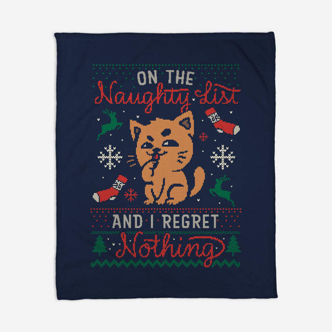 On The Naughty List-None-Fleece-Blanket-eduely