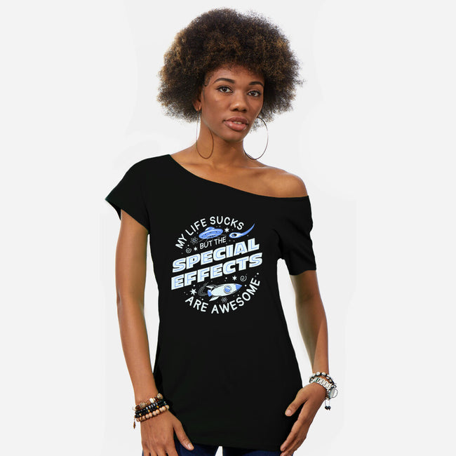 The Special Effects Are Awesome-Womens-Off Shoulder-Tee-koalastudio