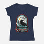 The Nevermore Lodge-Womens-V-Neck-Tee-BadBox