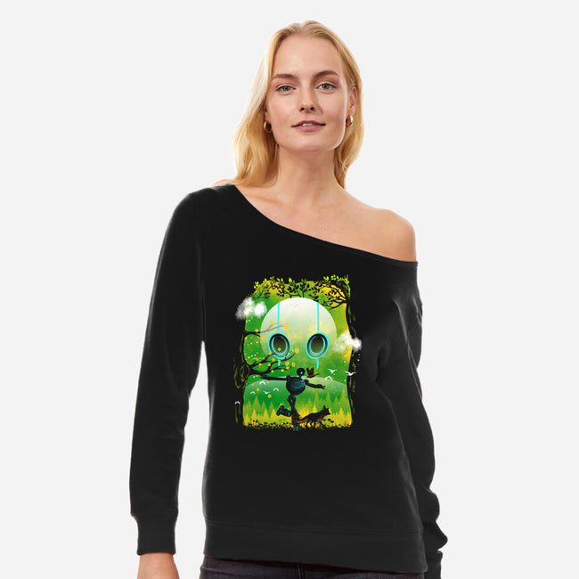 The Wild Soul-Womens-Off Shoulder-Sweatshirt-constantine2454