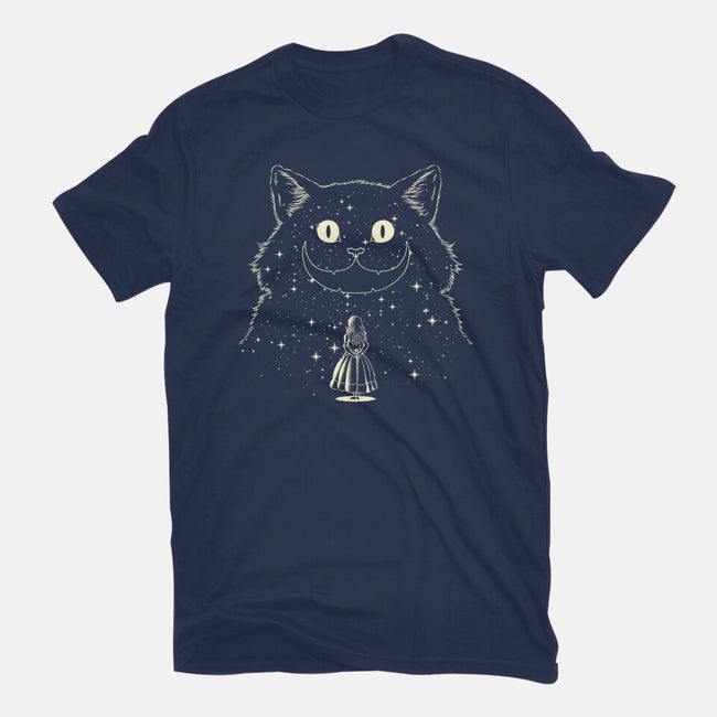 Alice Star Night Cat-Womens-Fitted-Tee-tobefonseca