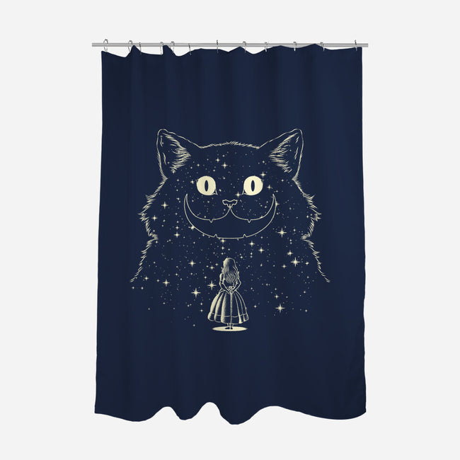 Alice Star Night Cat-None-Polyester-Shower Curtain-tobefonseca