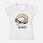 Science Is Magic Einstein-Womens-V-Neck-Tee-tobefonseca