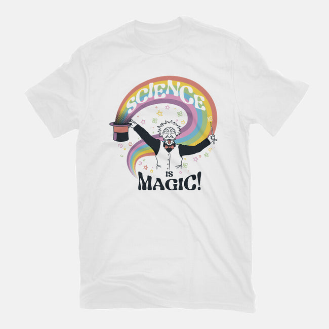 Science Is Magic Einstein-Womens-Fitted-Tee-tobefonseca