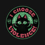 I Choose Violence Funny Cat-Womens-Off Shoulder-Sweatshirt-tobefonseca