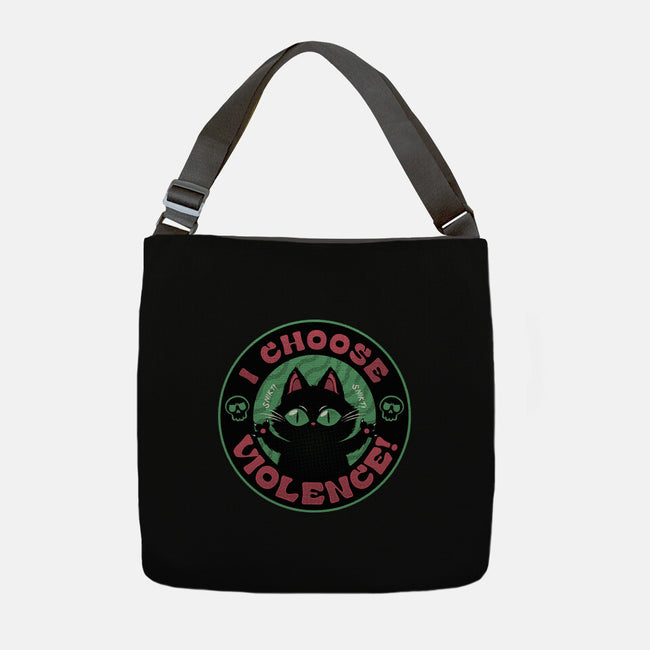 I Choose Violence Funny Cat-None-Adjustable Tote-Bag-tobefonseca