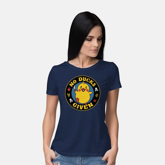 No Ducks Given Here-Womens-Basic-Tee-tobefonseca