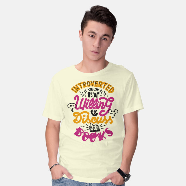 Willing To Discuss Books-Mens-Basic-Tee-tobefonseca