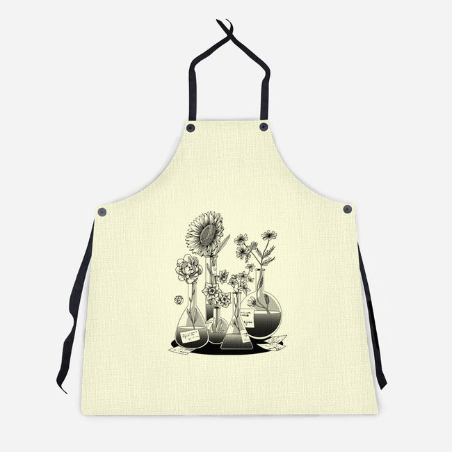 Science Flower Glassware-Unisex-Kitchen-Apron-tobefonseca