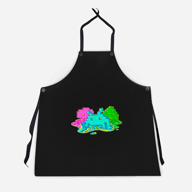 Melted Invaders-Unisex-Kitchen-Apron-Getsousa!