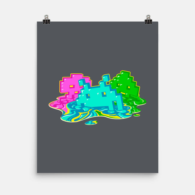 Melted Invaders-None-Matte-Poster-Getsousa!