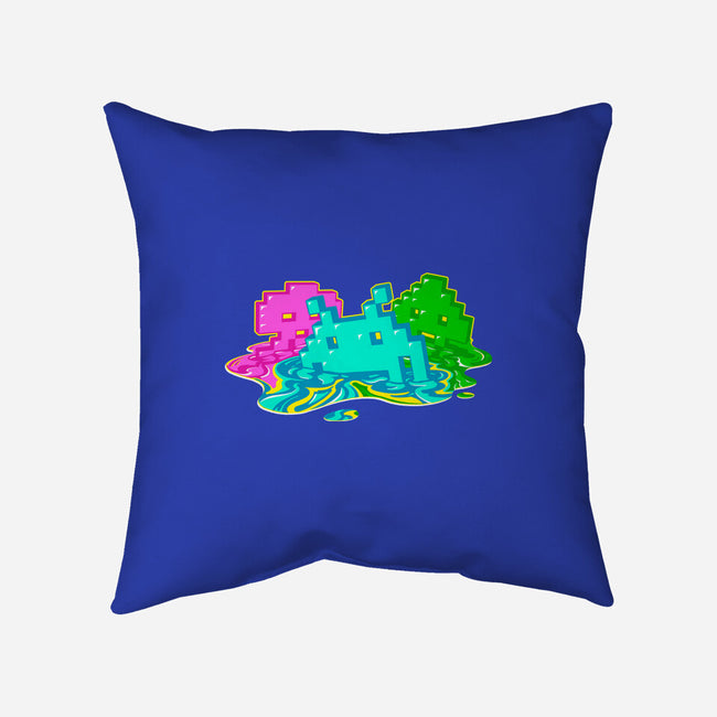 Melted Invaders-None-Removable Cover w Insert-Throw Pillow-Getsousa!