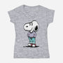 A Chill Beagle-Womens-V-Neck-Tee-zascanauta