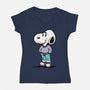 A Chill Beagle-Womens-V-Neck-Tee-zascanauta